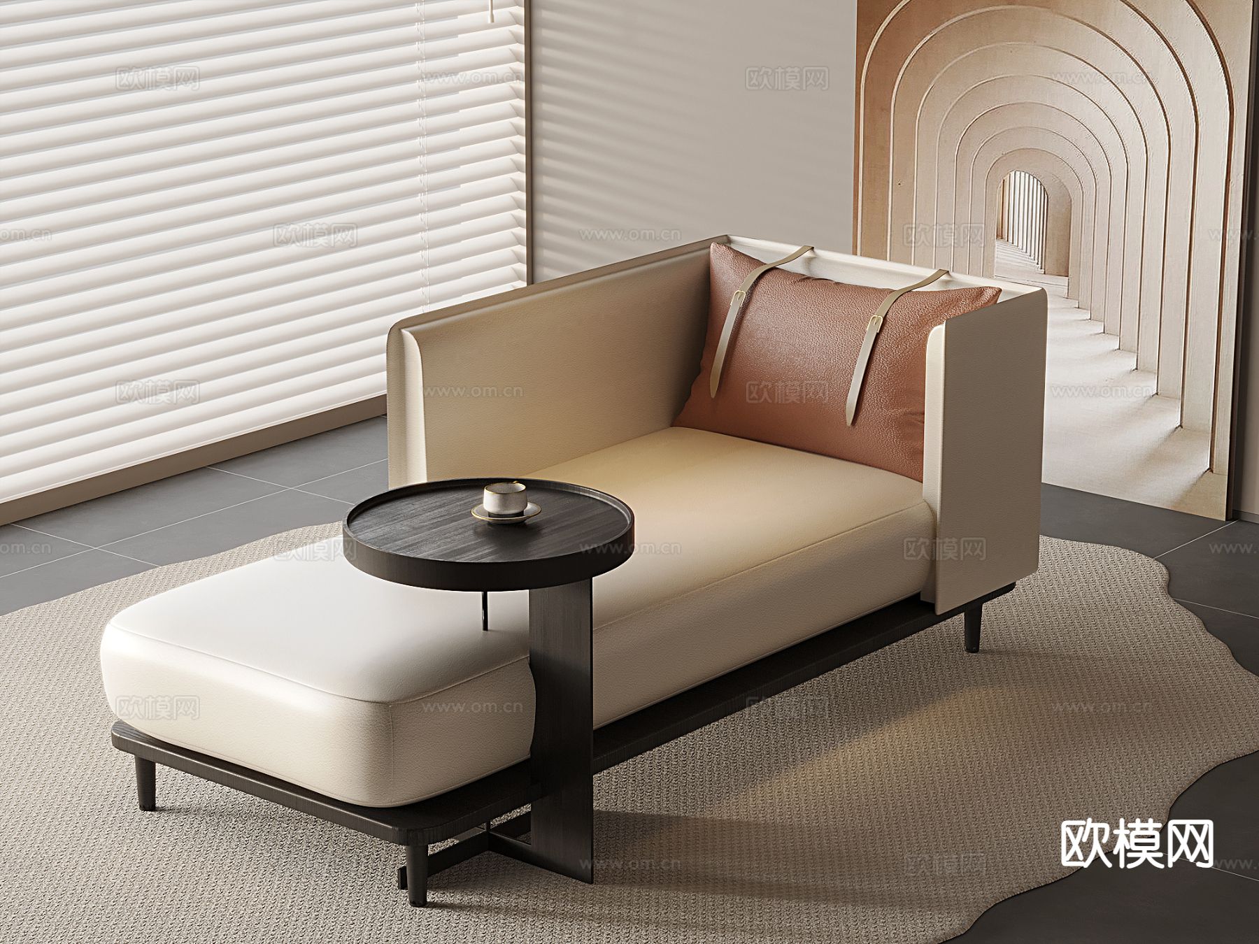 北欧贵妃椅su模型