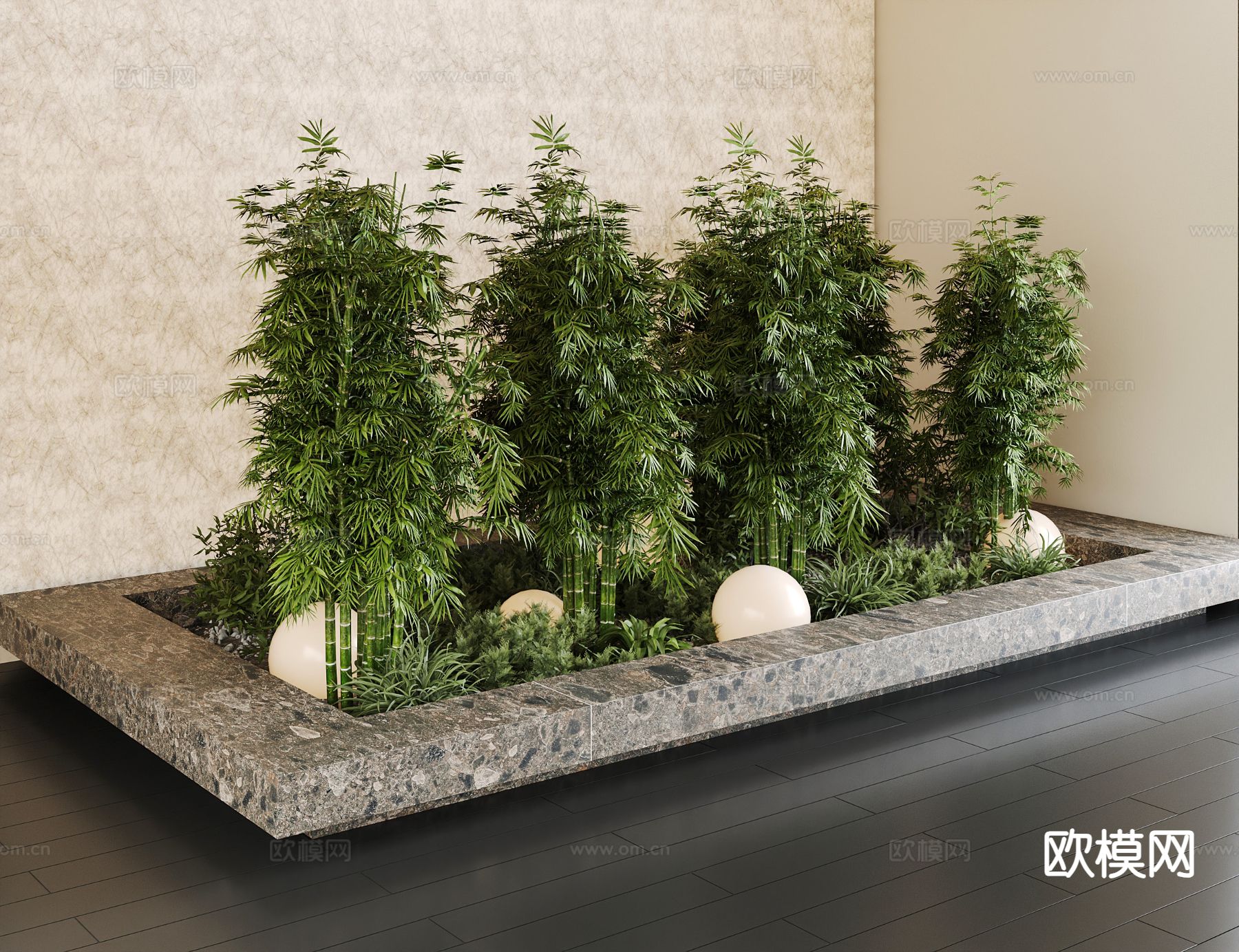 植物造景 植物堆3d模型