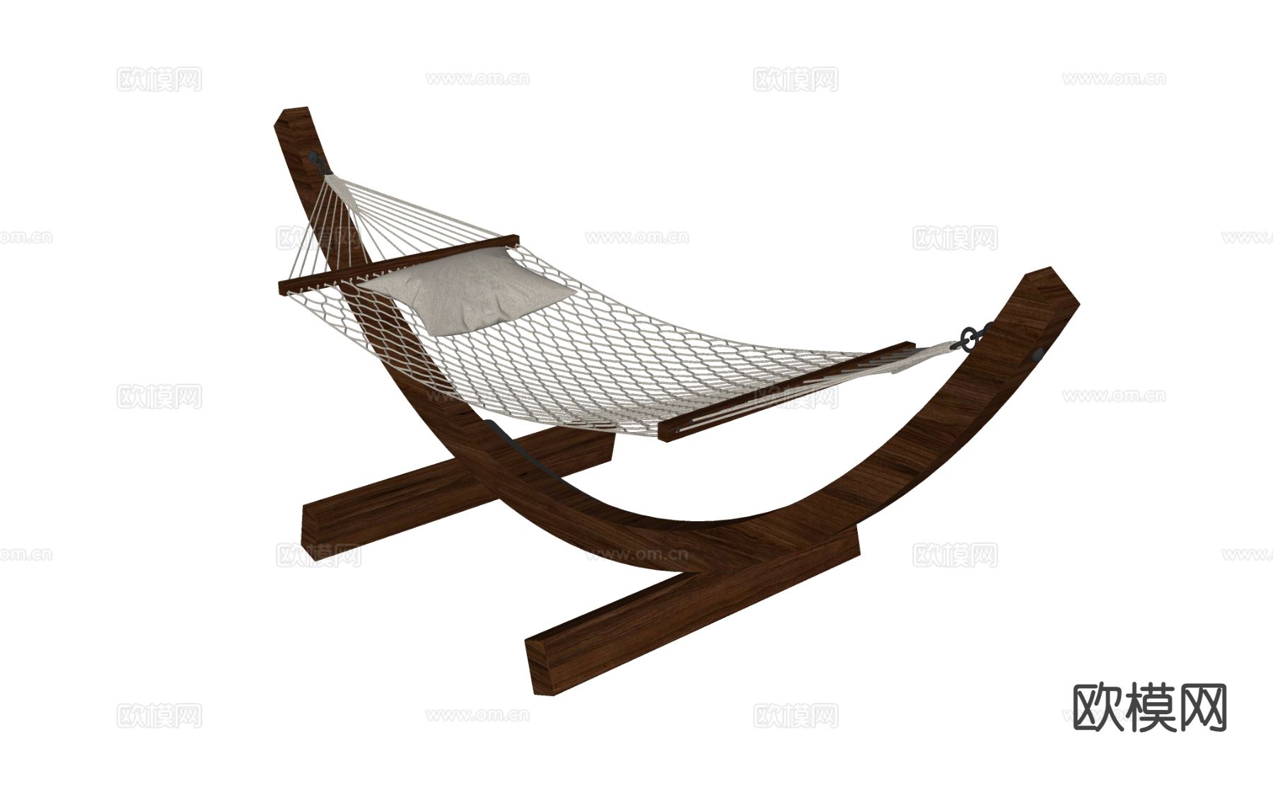 ins床 编制网吊床su模型下载（渲染图2）