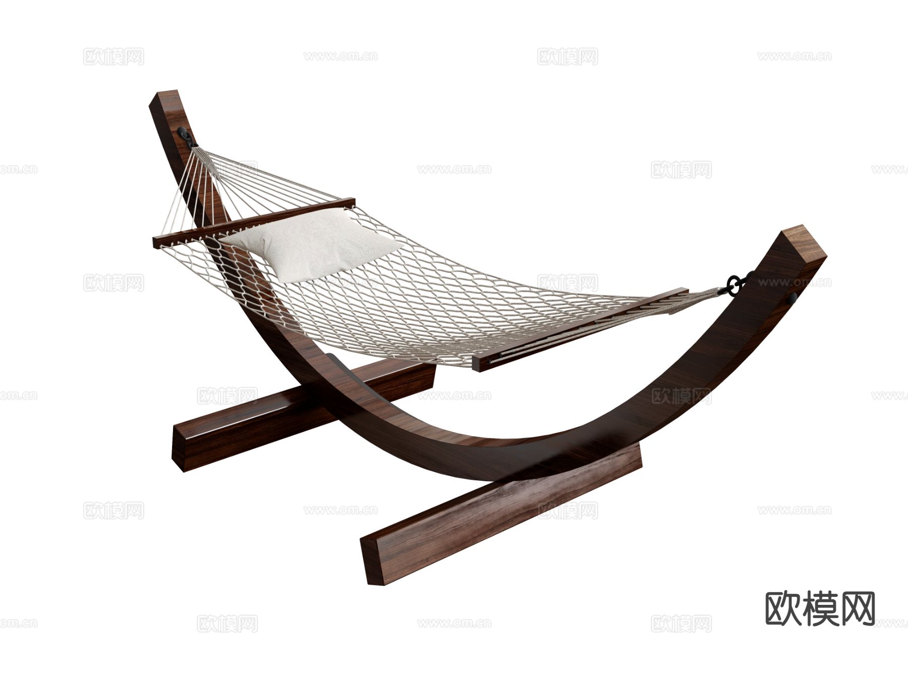 ins床 编制网吊床su模型下载（渲染图1）