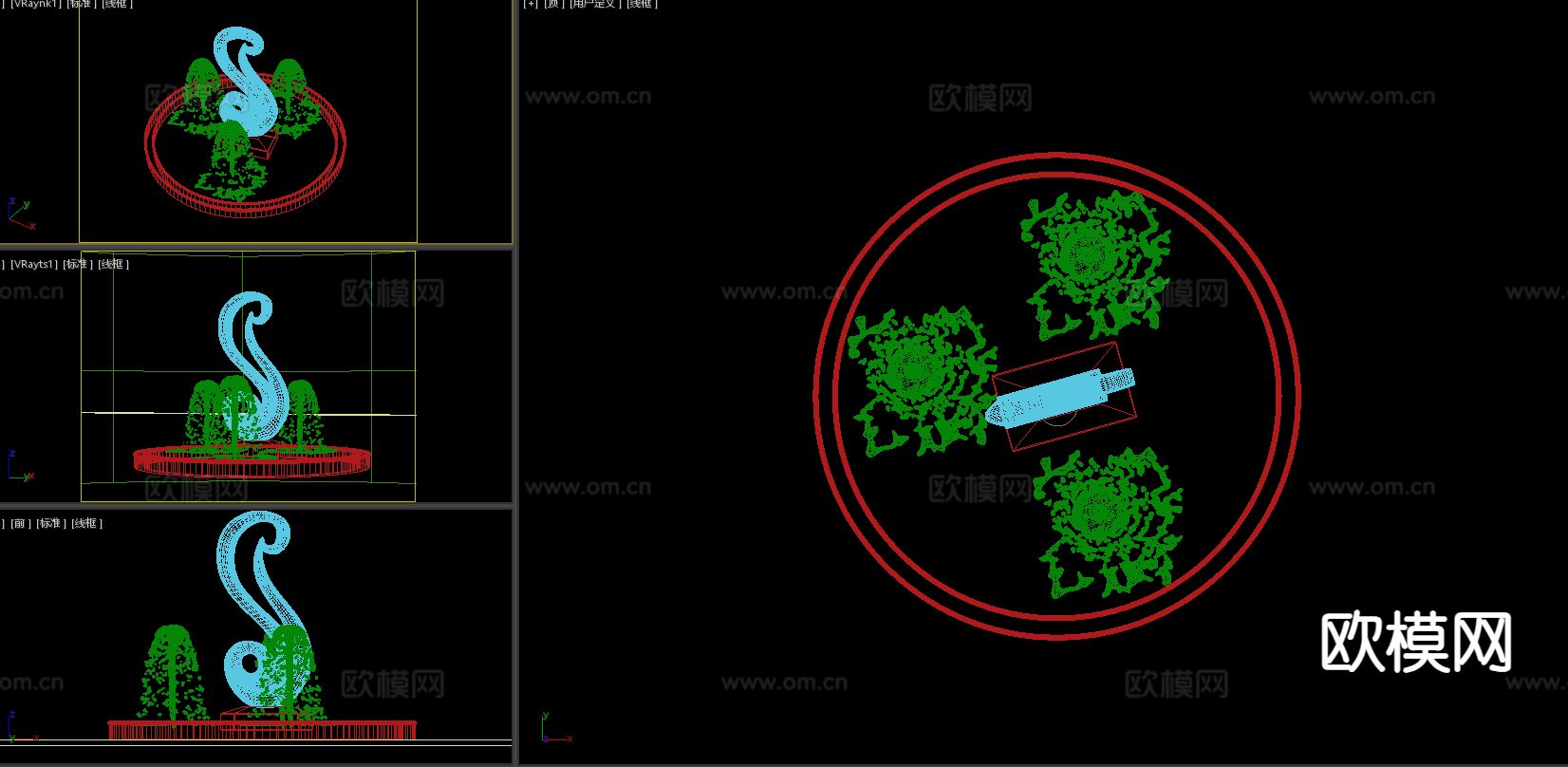 城市雕塑 水景 景观雕塑3d模型