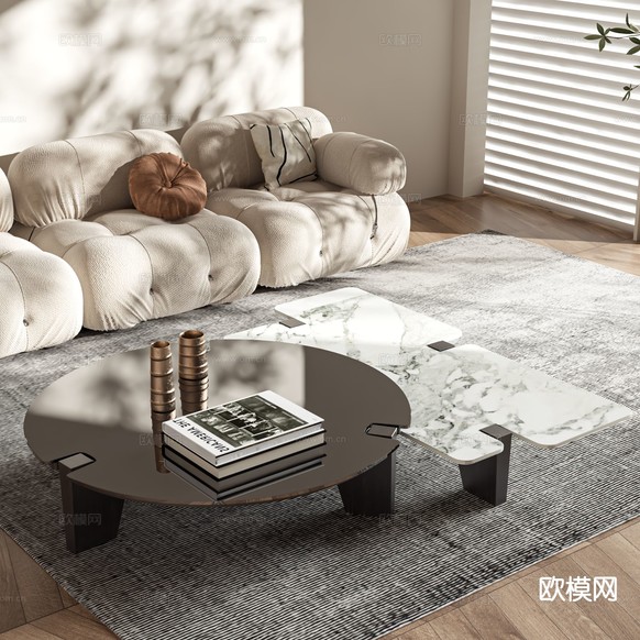 子母茶几3d模型下载