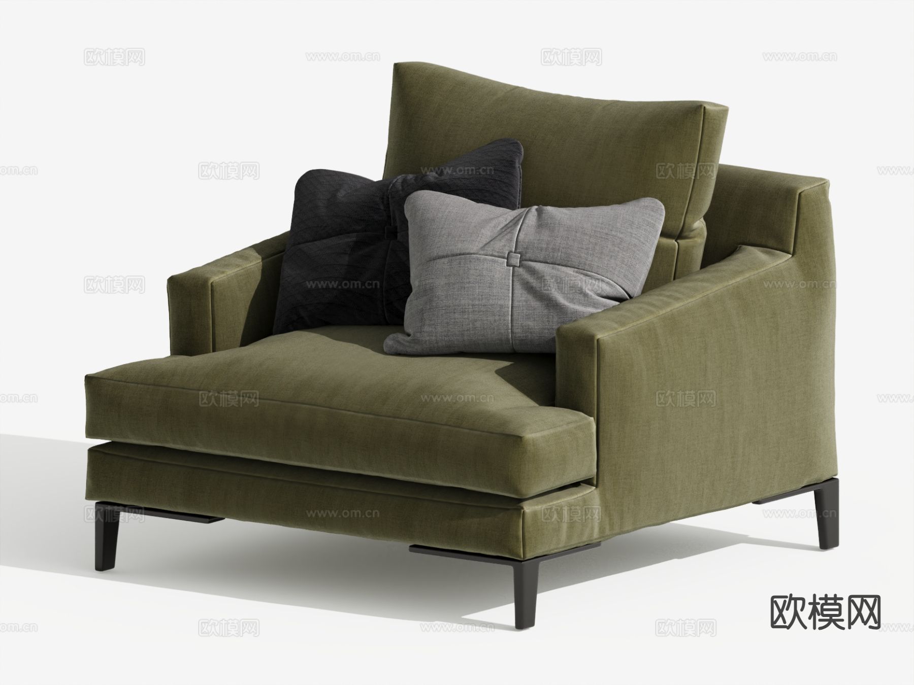 现代单人沙发3d模型下载