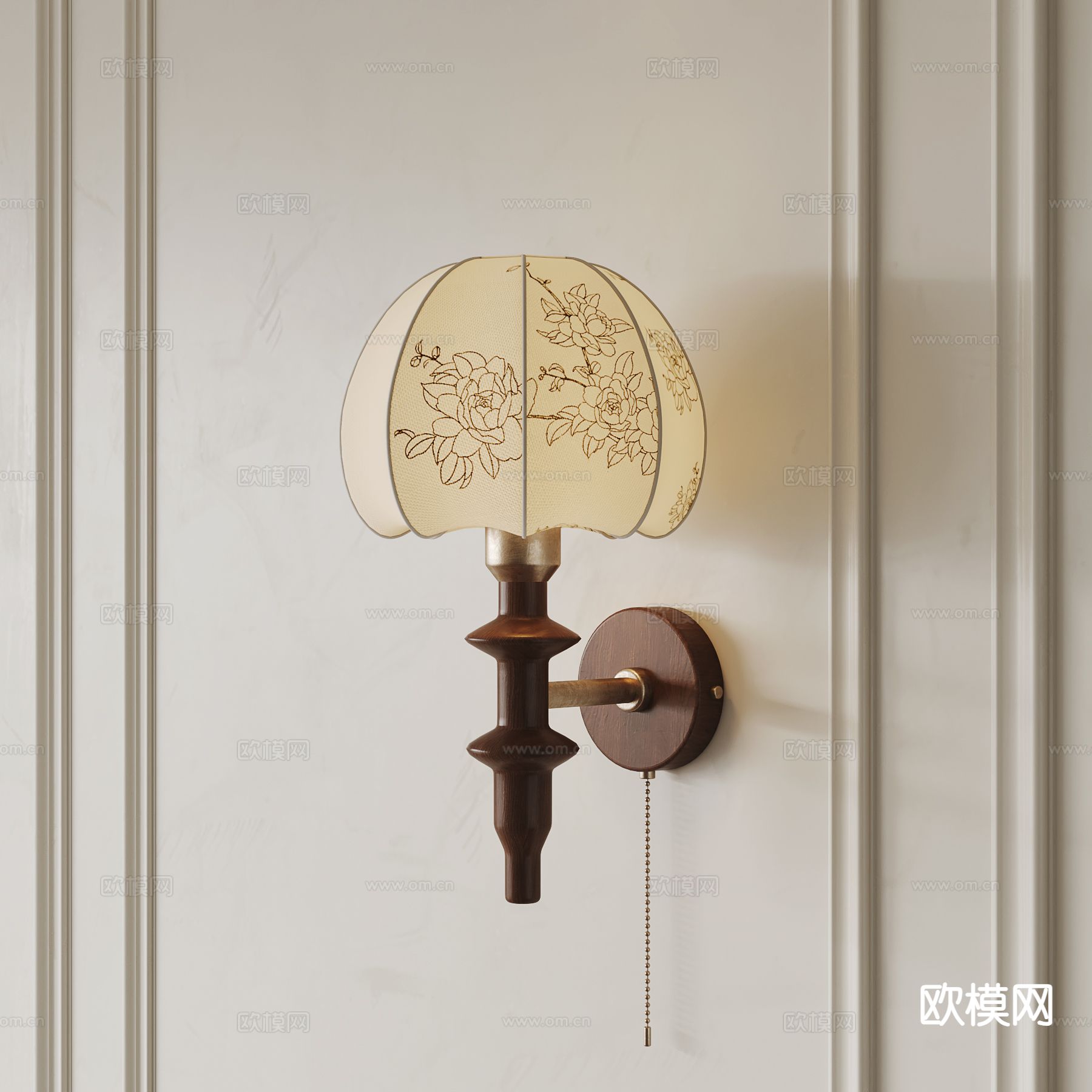 中古风壁灯su模型下载
