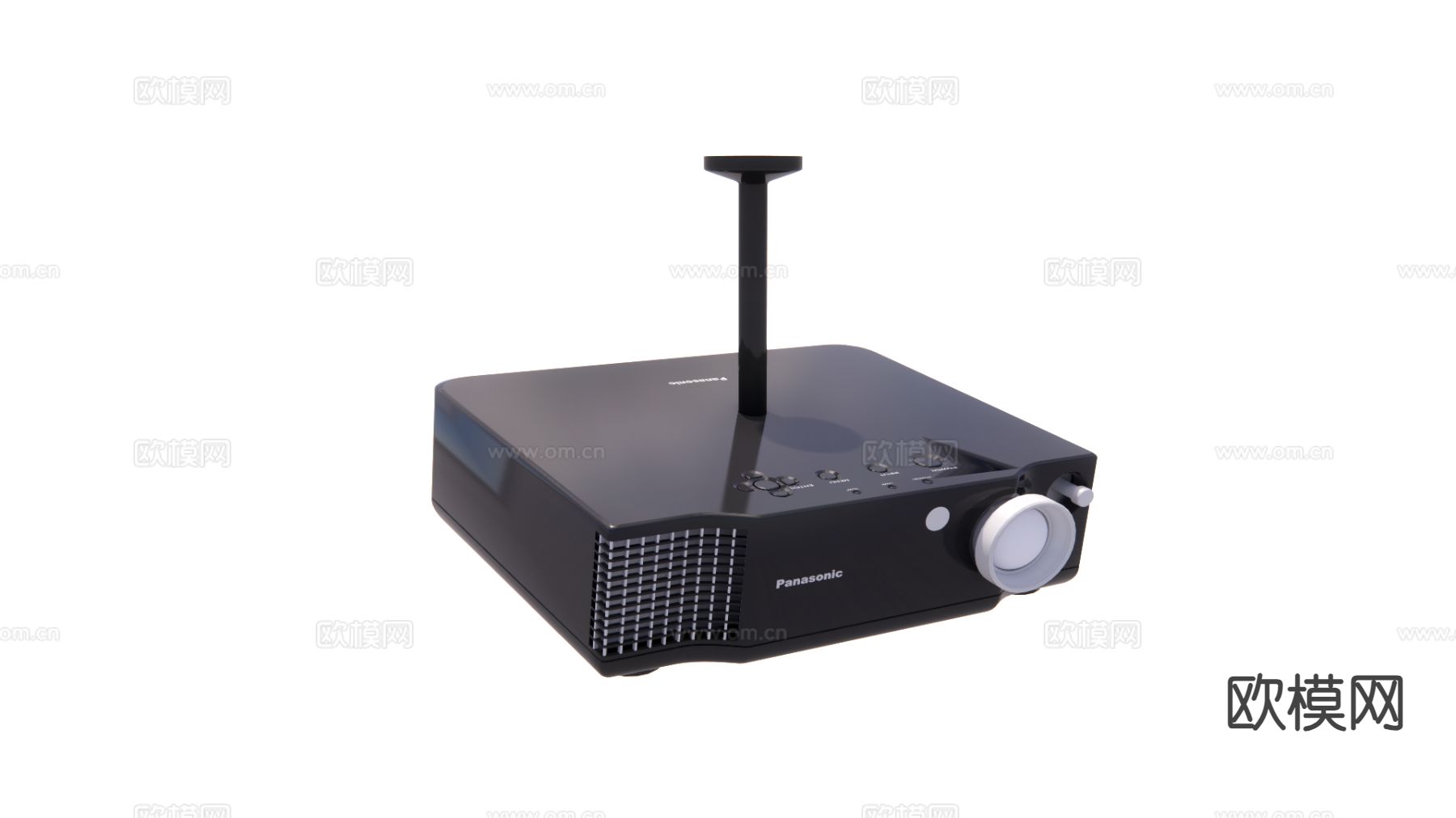 现代投影仪su模型下载（渲染图2）