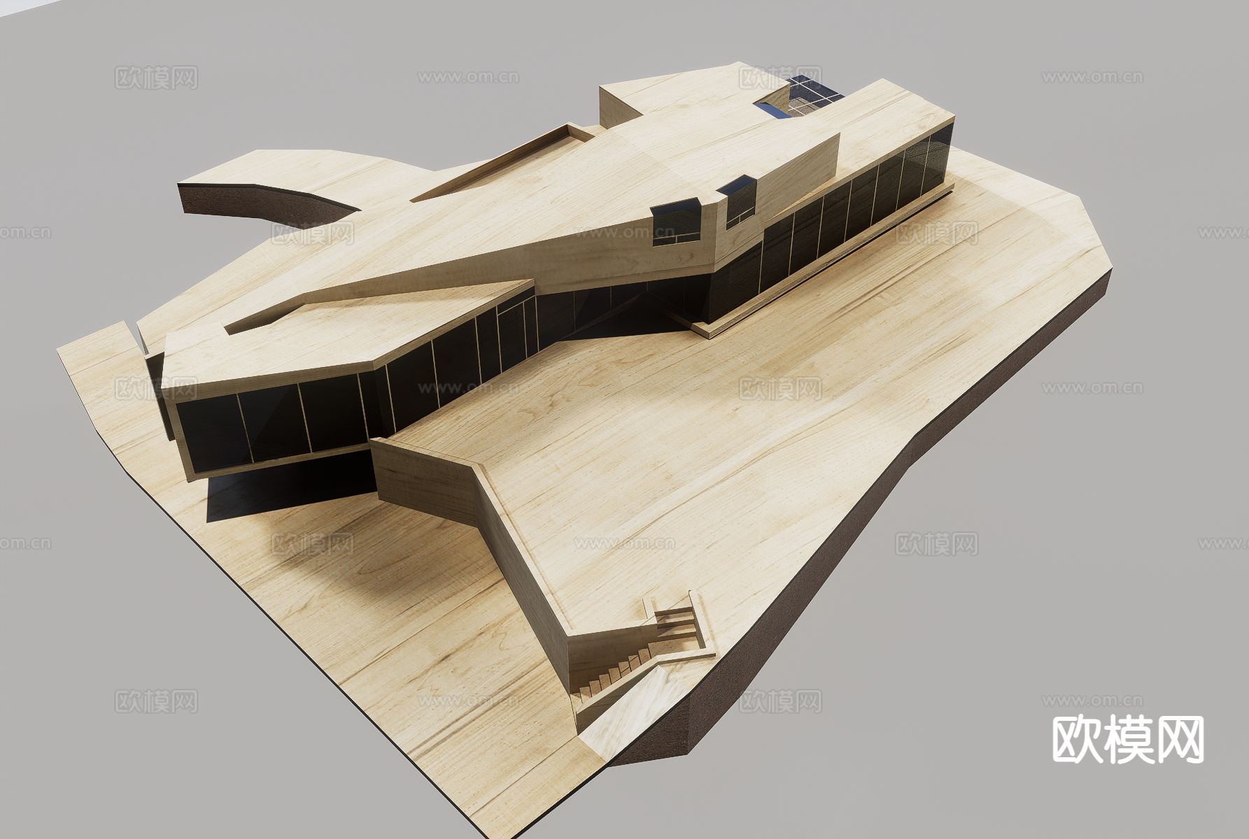 会所别墅su模型下载（渲染图4）