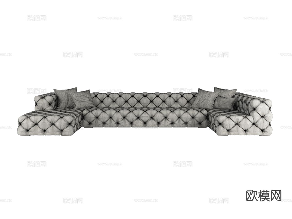 Longhi-Must- 多人沙发 转角沙发3d模型下载（渲染图2）