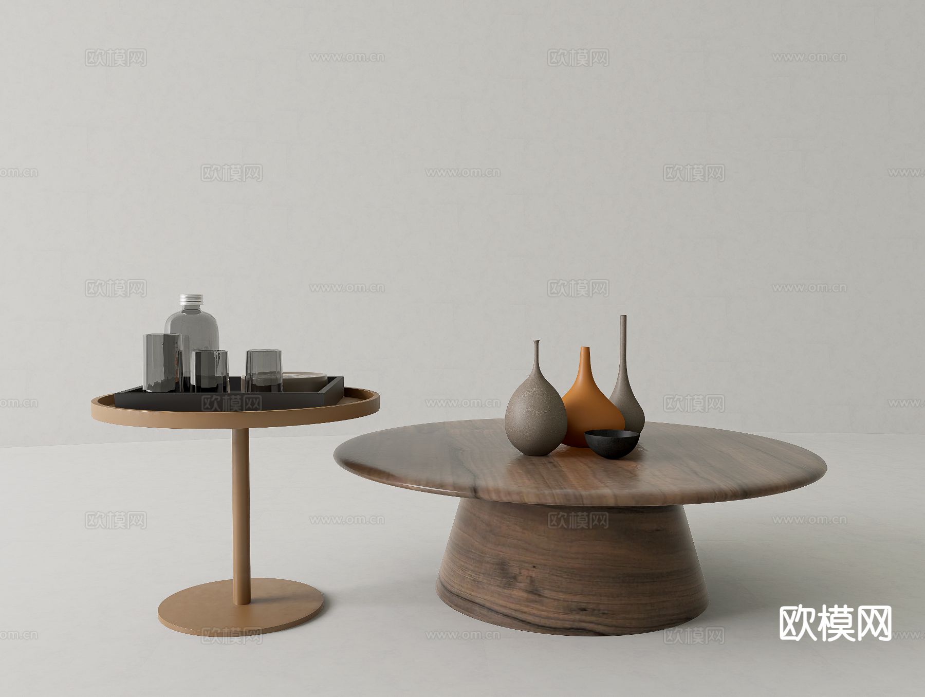 中古茶几su模型下载（渲染图2）