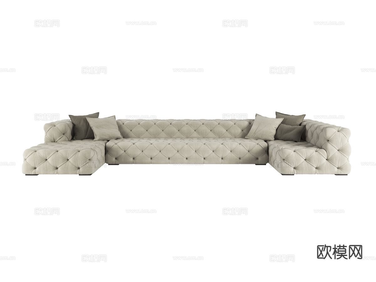 Longhi-Must- 多人沙发 转角沙发3d模型下载（渲染图1）