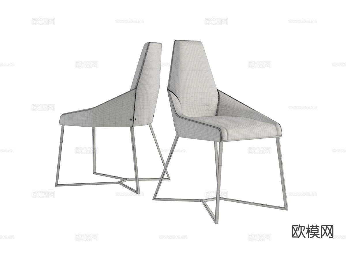 Longhi-Miu- 意式椅子 餐椅3d模型下载（渲染图2）