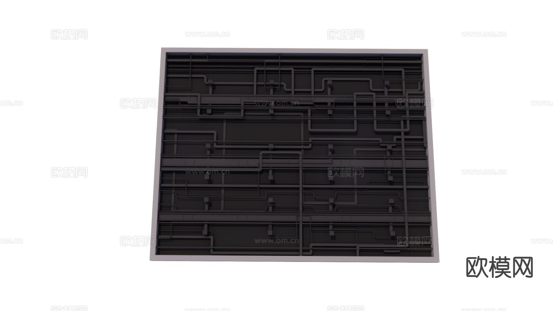 工业风管道吊顶 空调管道su模型下载（渲染图1）