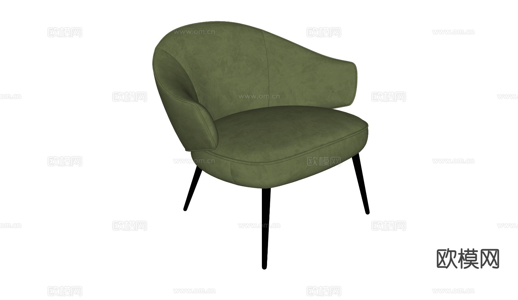 Minotti 现代休闲椅su模型下载（渲染图1）