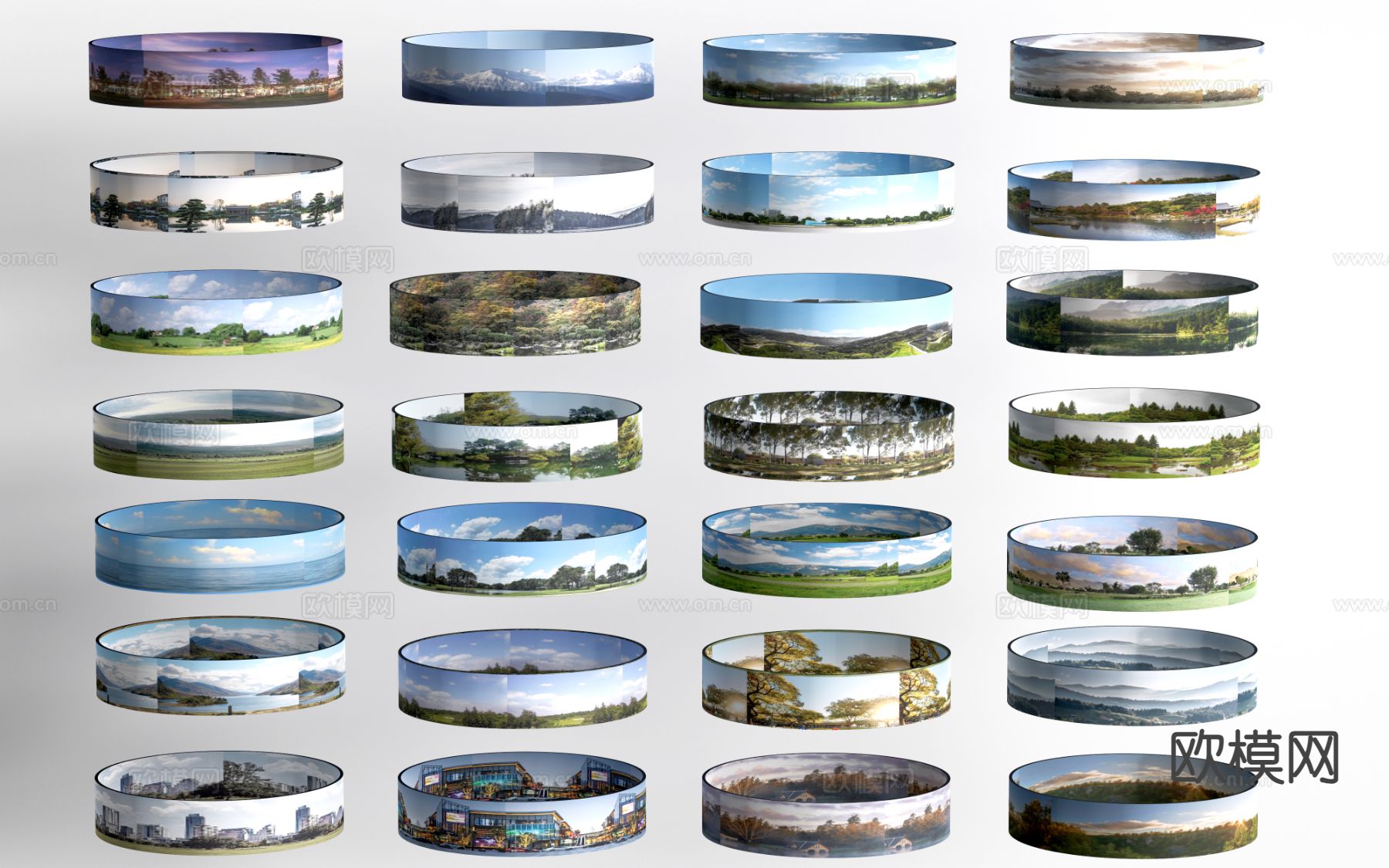 环绕背景 城市背景su模型下载（渲染图2）