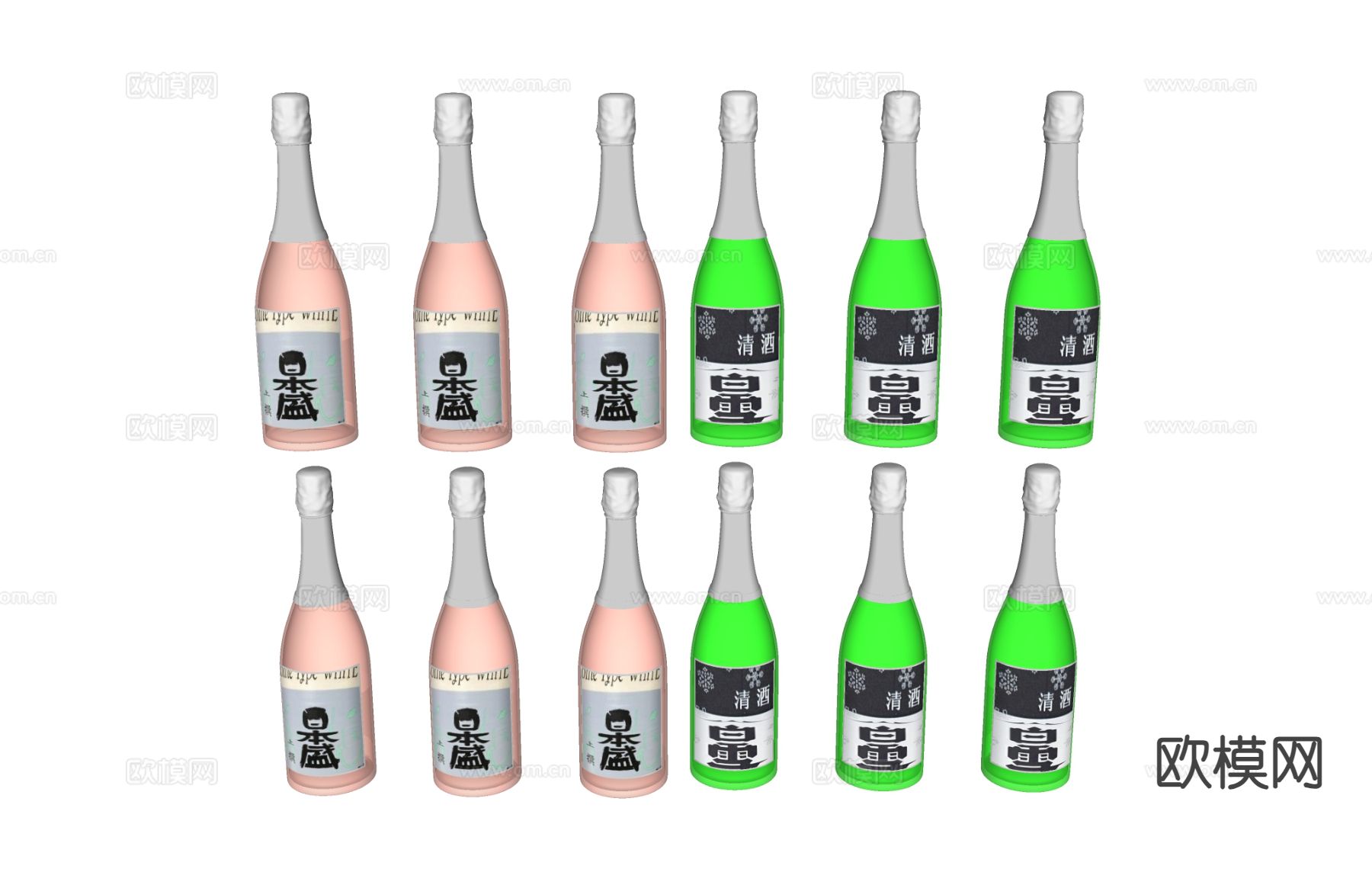 酒瓶su模型下载（渲染图1）