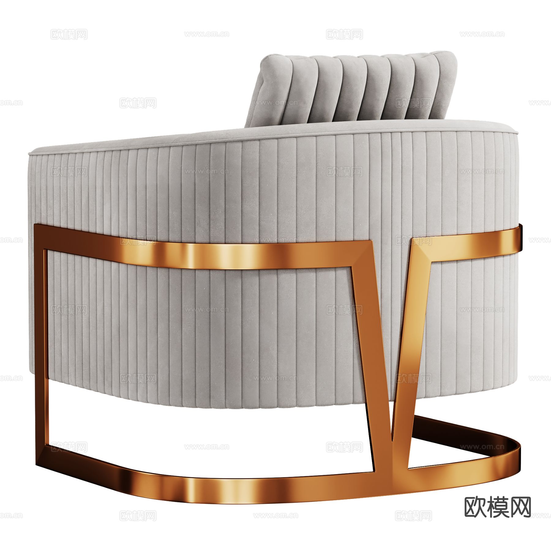 DIAMOND轻奢单人沙发3d模型下载（渲染图2）