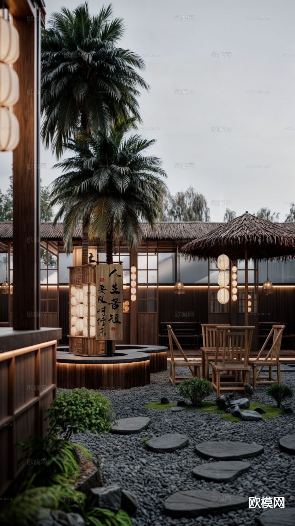 露营景观 景观造景3d模型下载