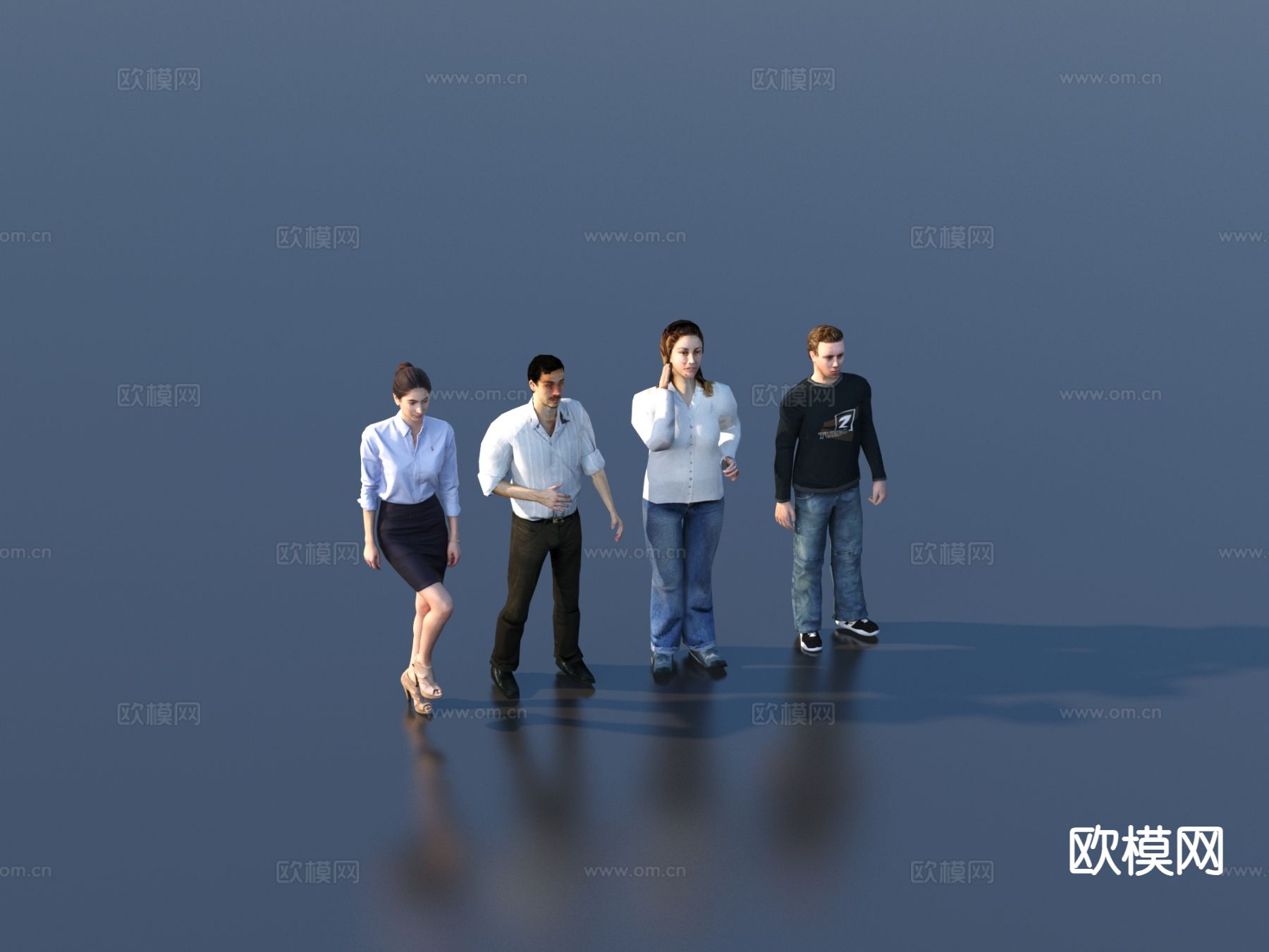 人物 女人 男人3d模型下载