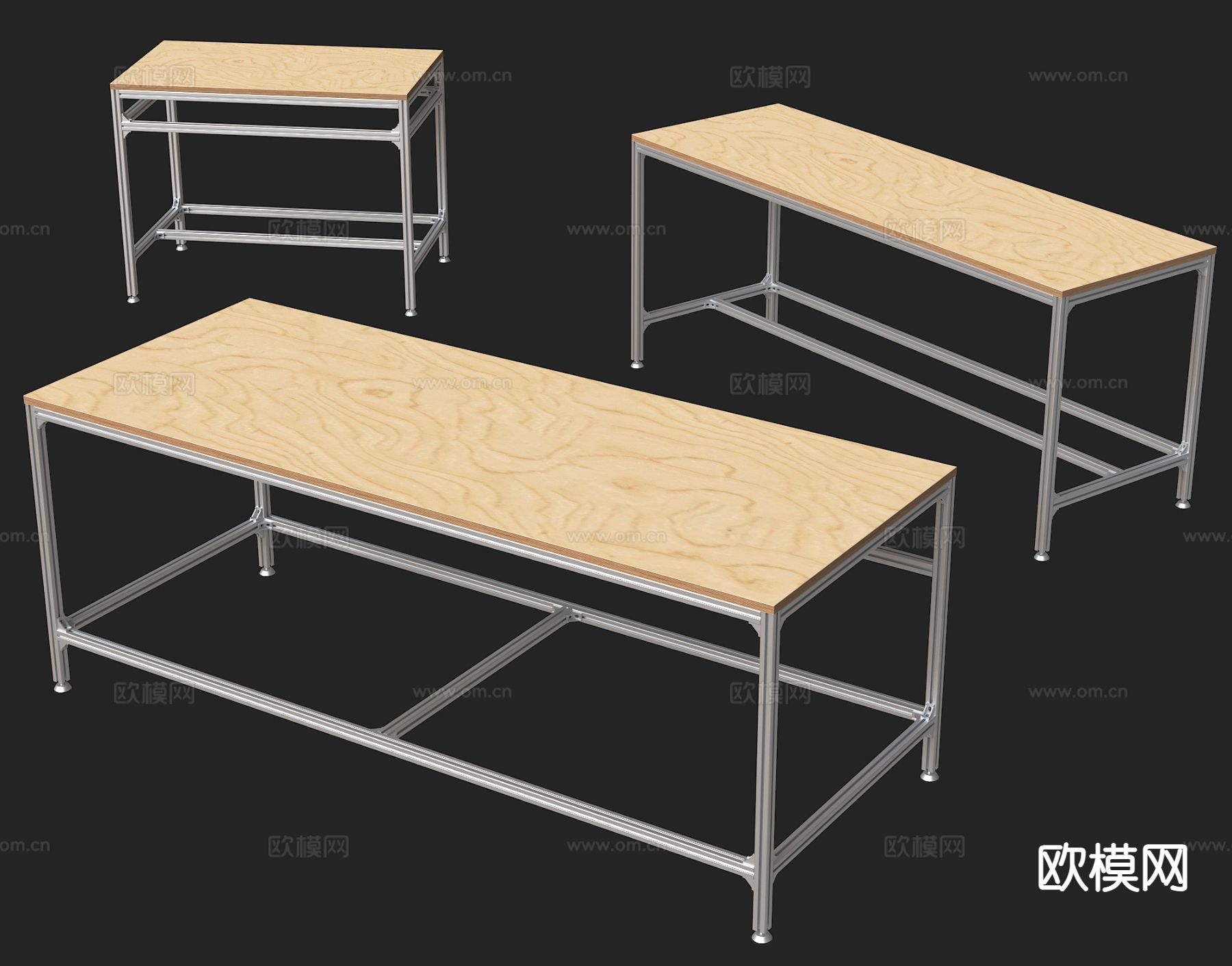 现代操作台 工作台3d模型