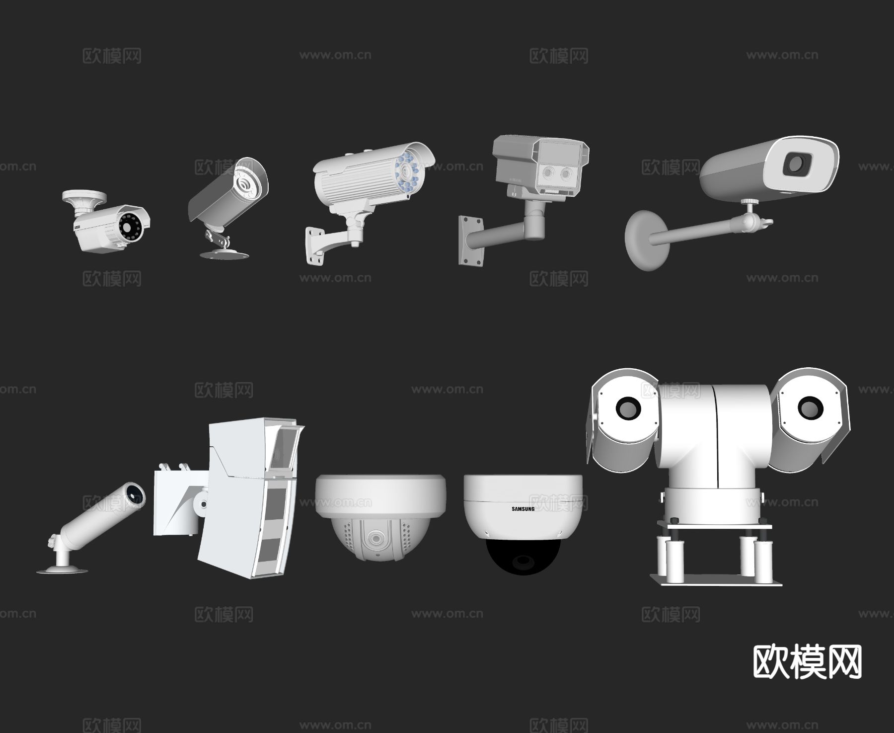 现代摄像头 监控su模型下载（渲染图1）