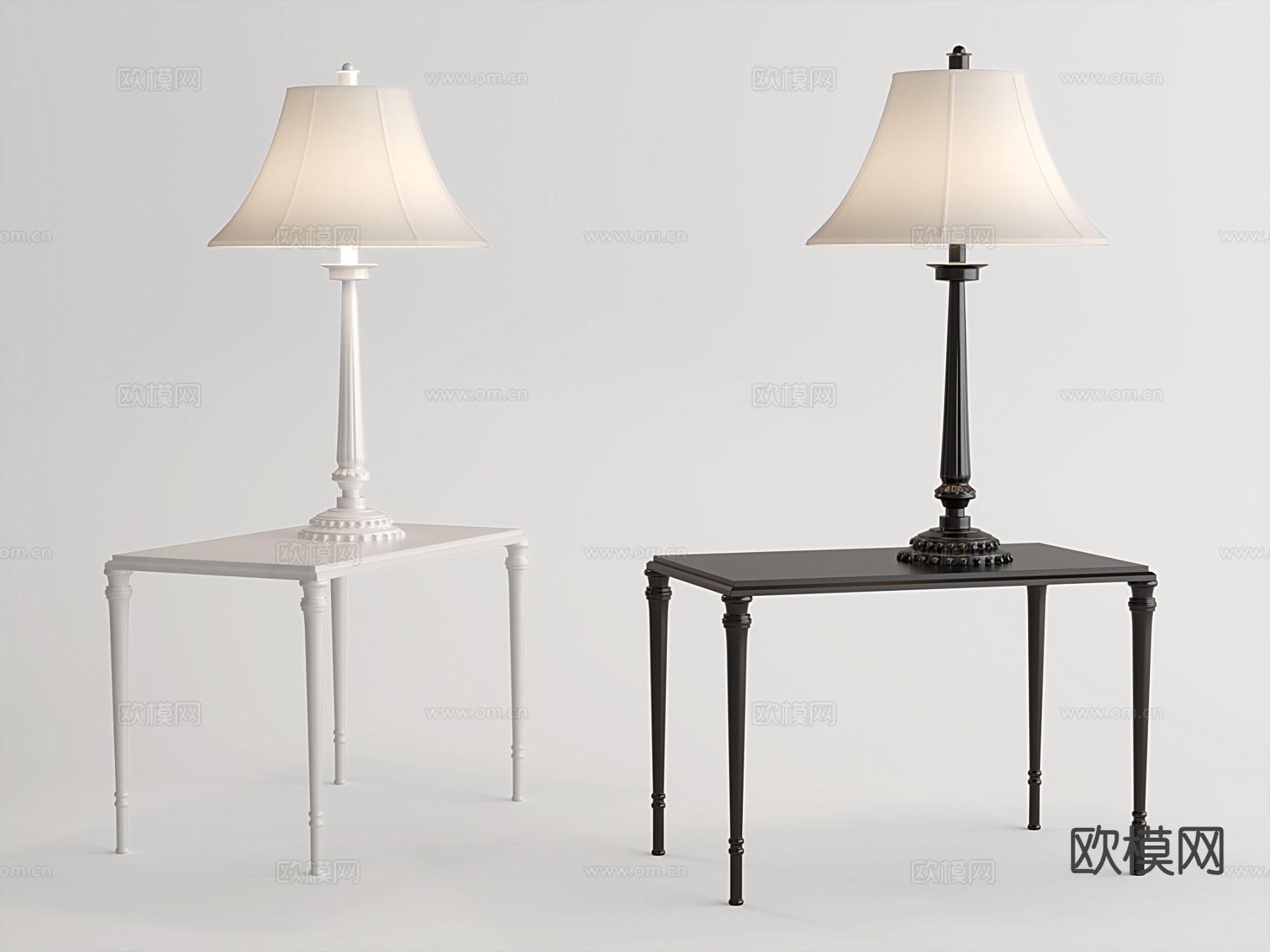 简欧台灯su模型下载（渲染图2）