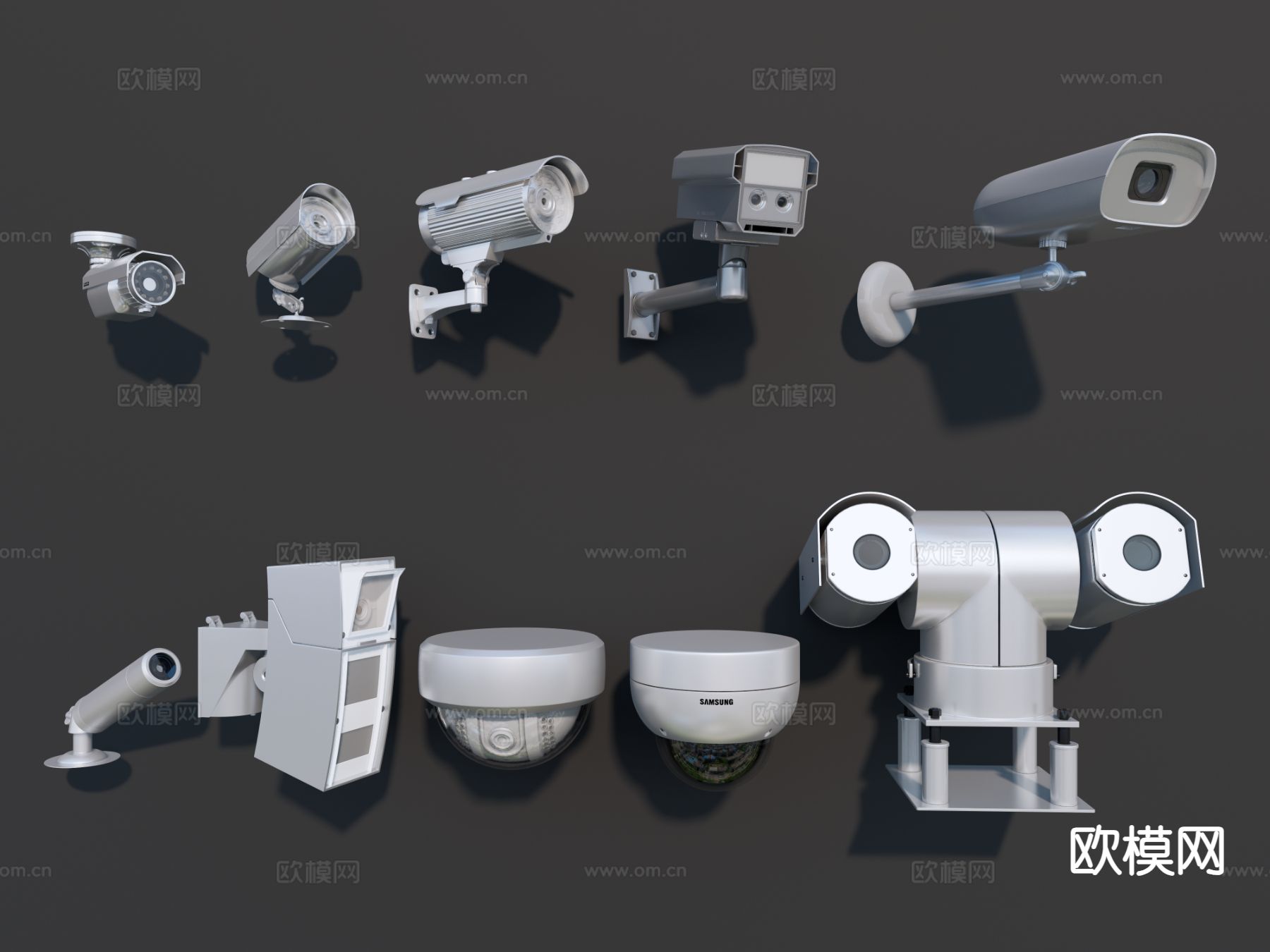 现代摄像头 监控su模型下载（渲染图2）