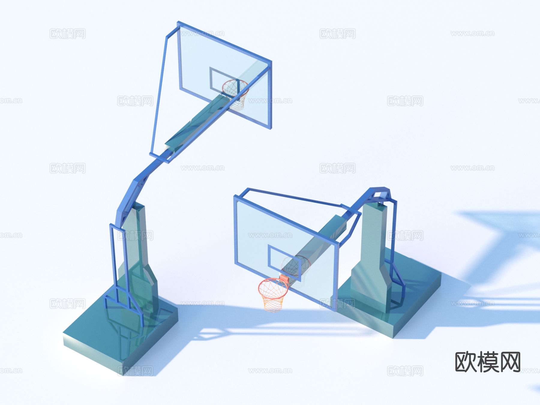 篮球网 篮球架 篮球框3d模型下载