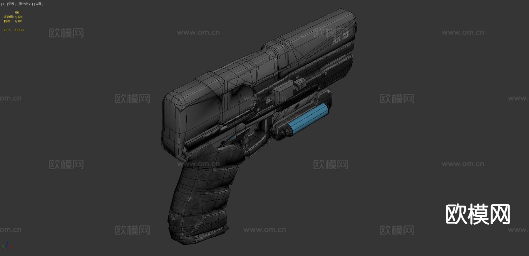 SCI-FI手枪3d模型