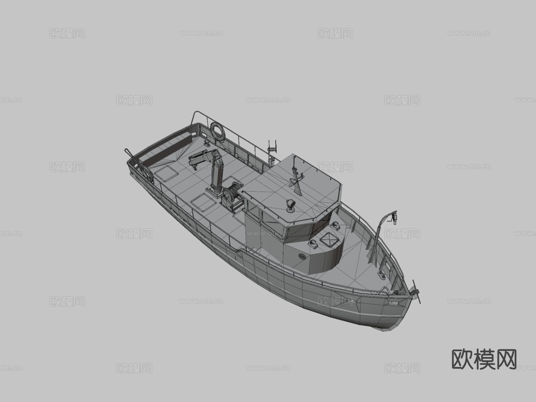 渔船 水上交通工具3d模型