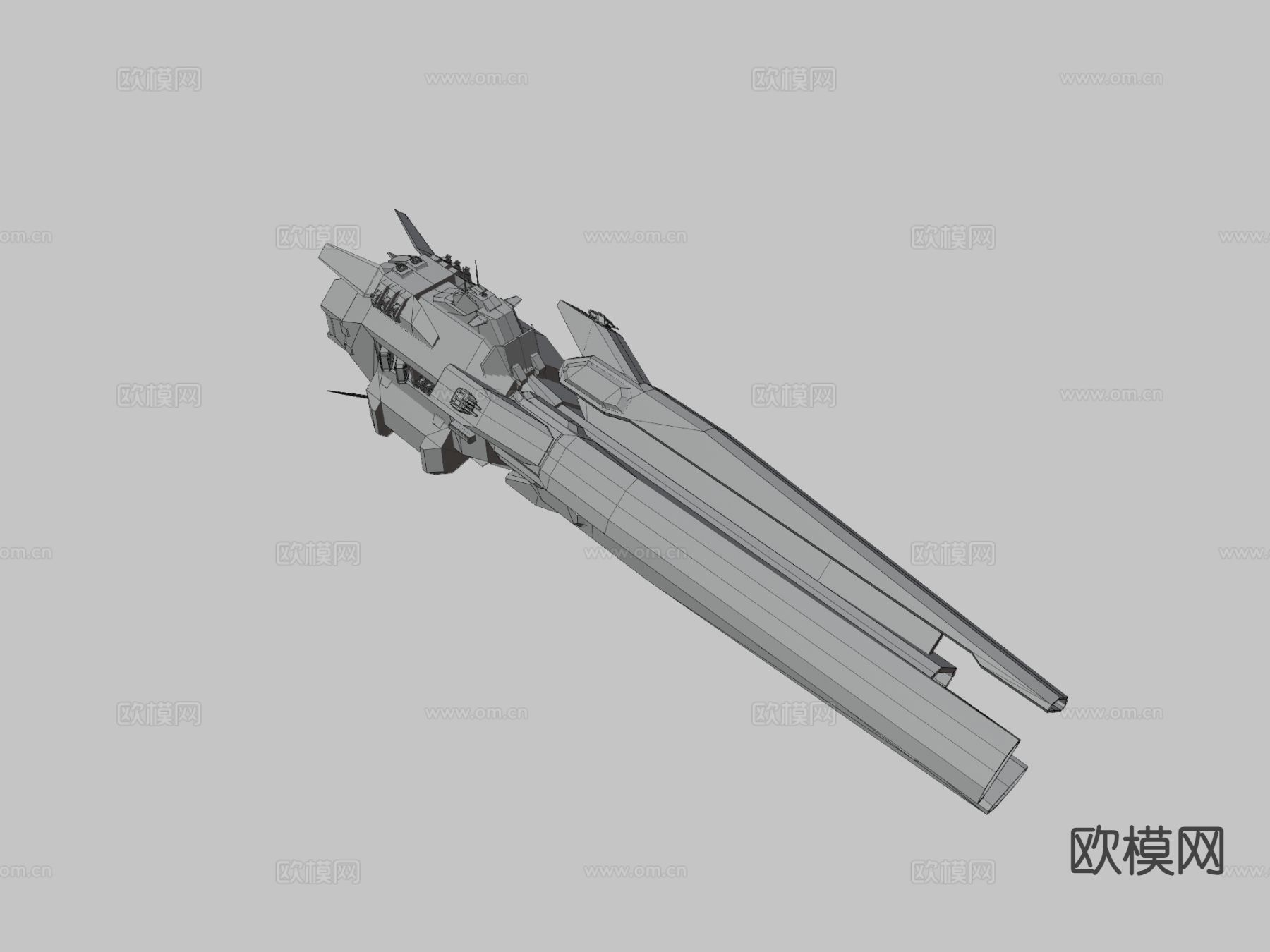 科幻围攻战列舰3d模型