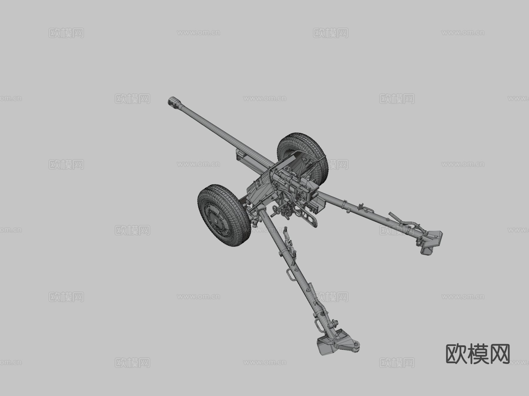 Pak 38德国炮3d模型