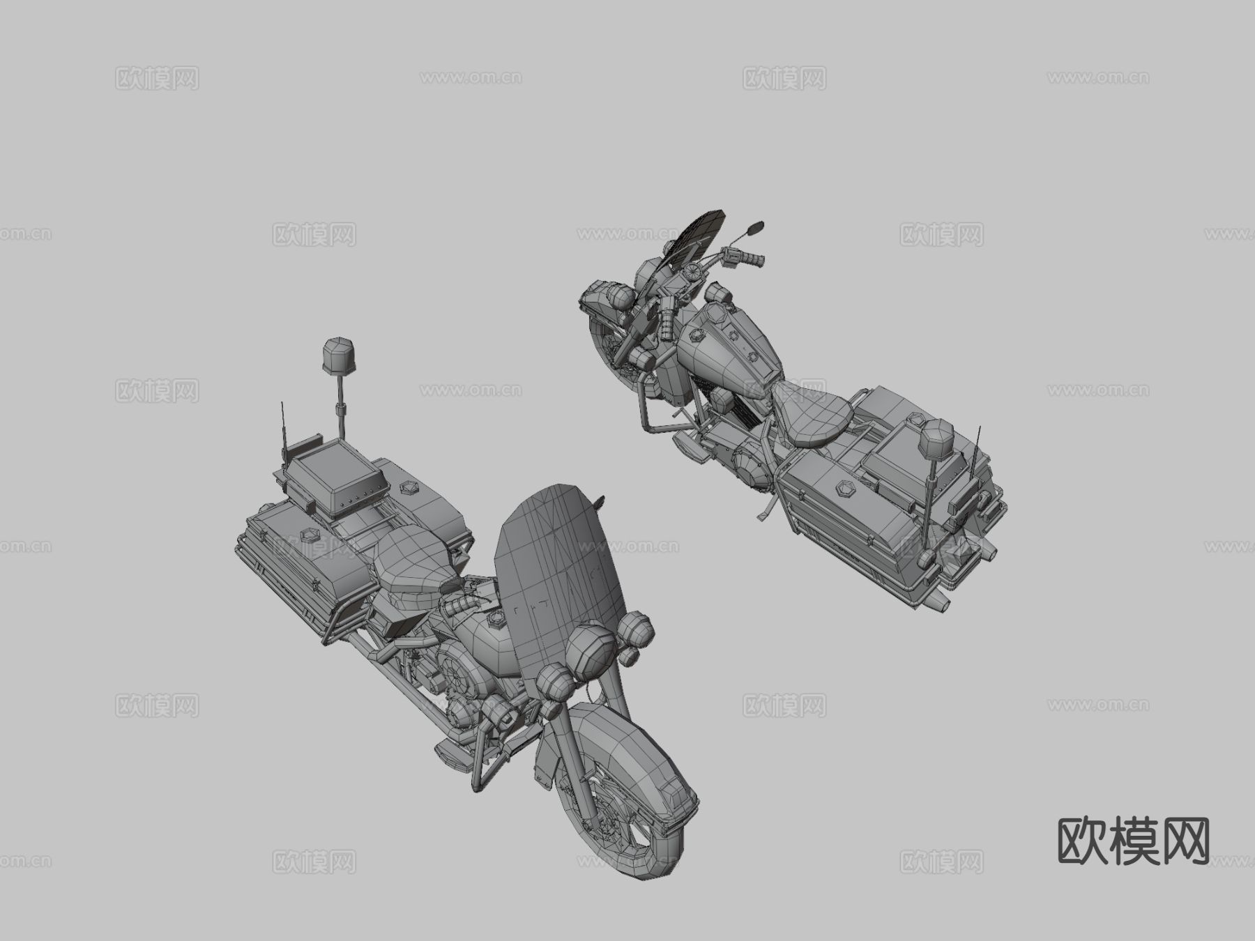 摩托车 机车3d模型