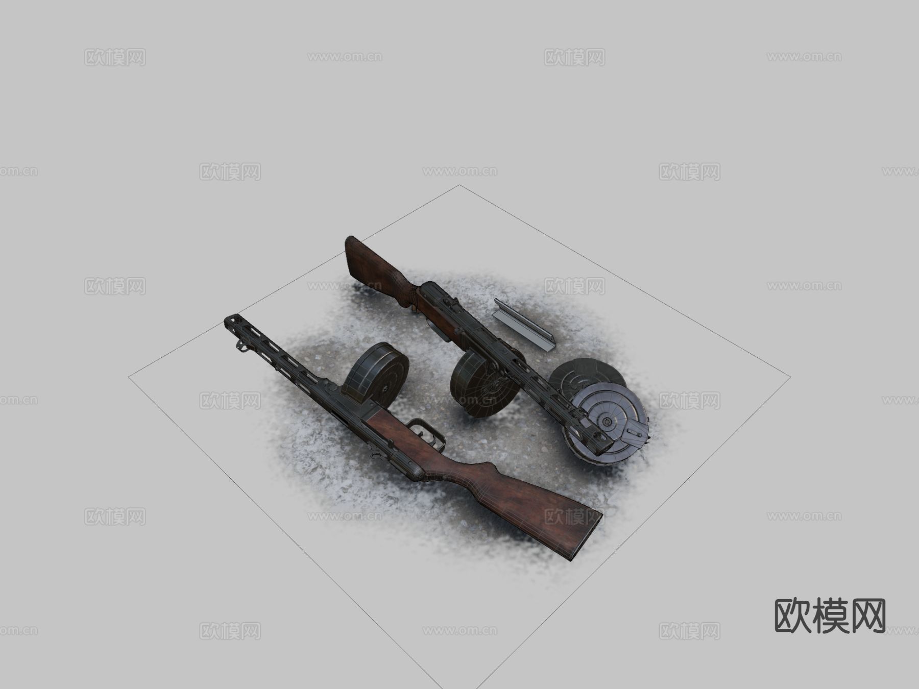 PPSH 41冲锋枪3d模型