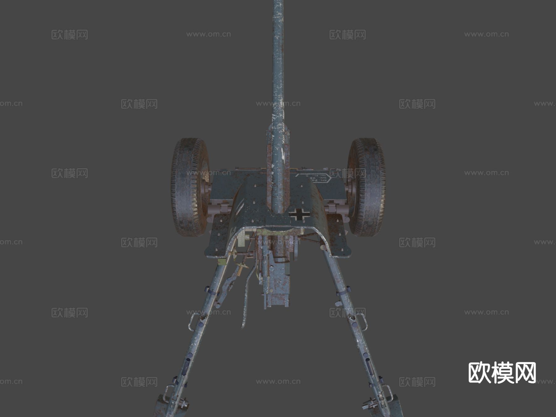 Pak 38德国炮3d模型