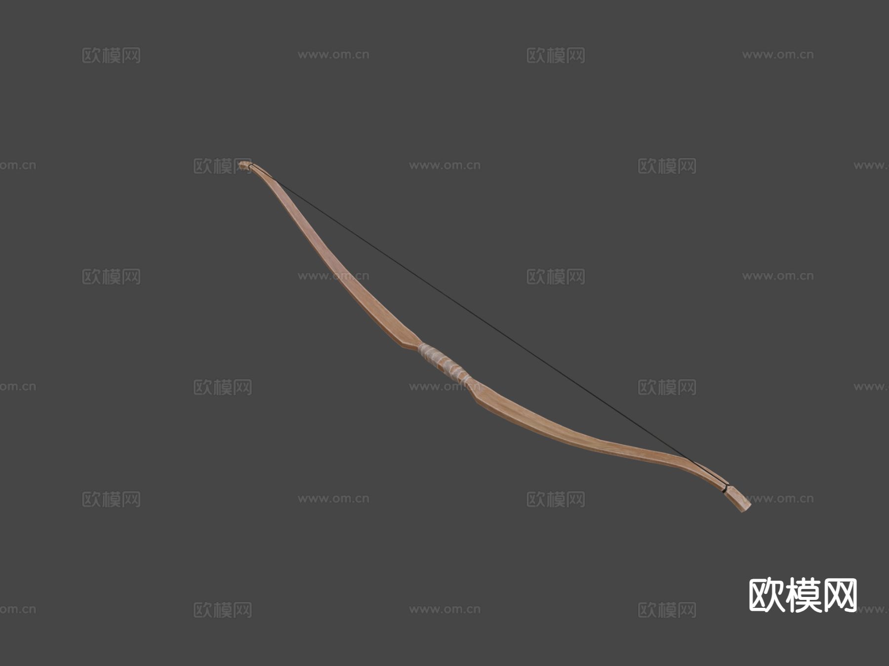 长弓 弓箭 游戏道具3d模型