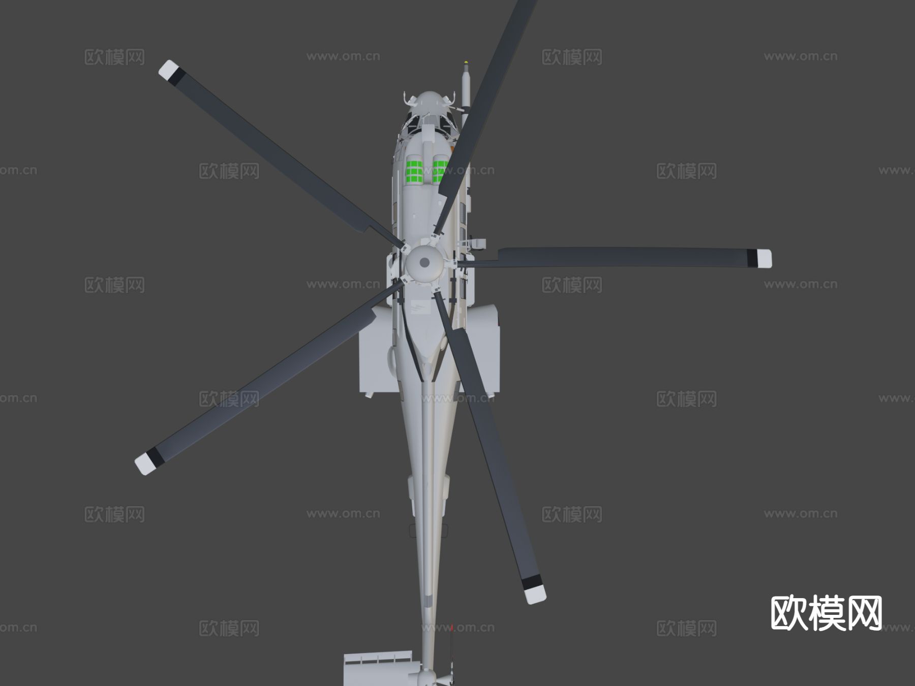 军用飞机 直升机 侦察机3d模型