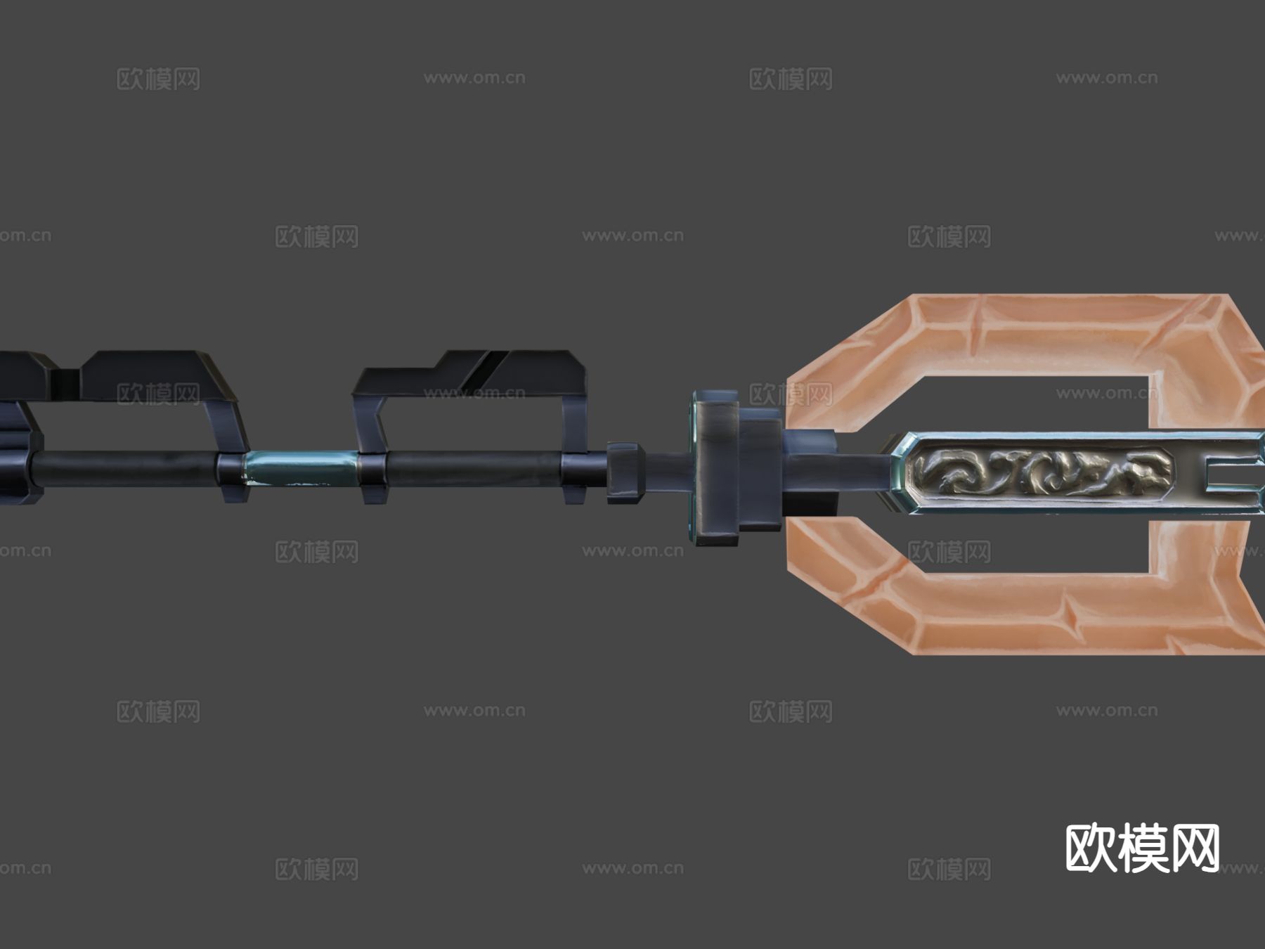 变形斧戟 游戏武器3d模型