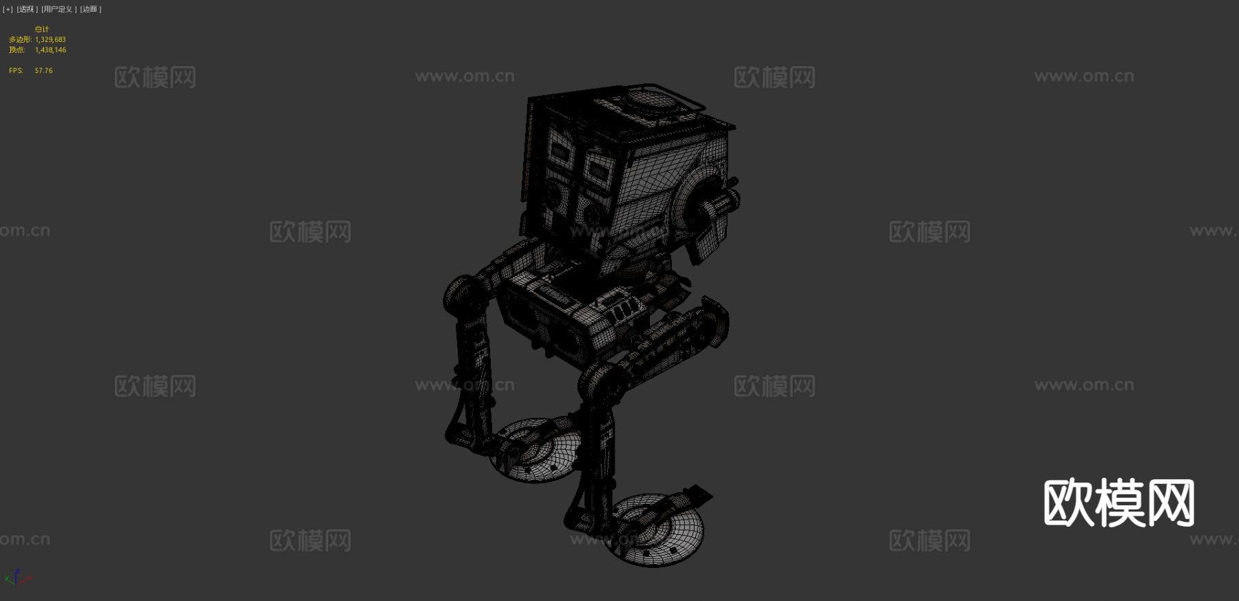 星球大战 帝国步行机 游戏道具3d模型