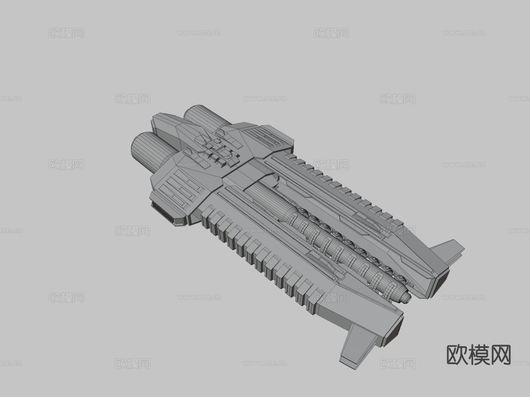 科幻轨道炮3d模型