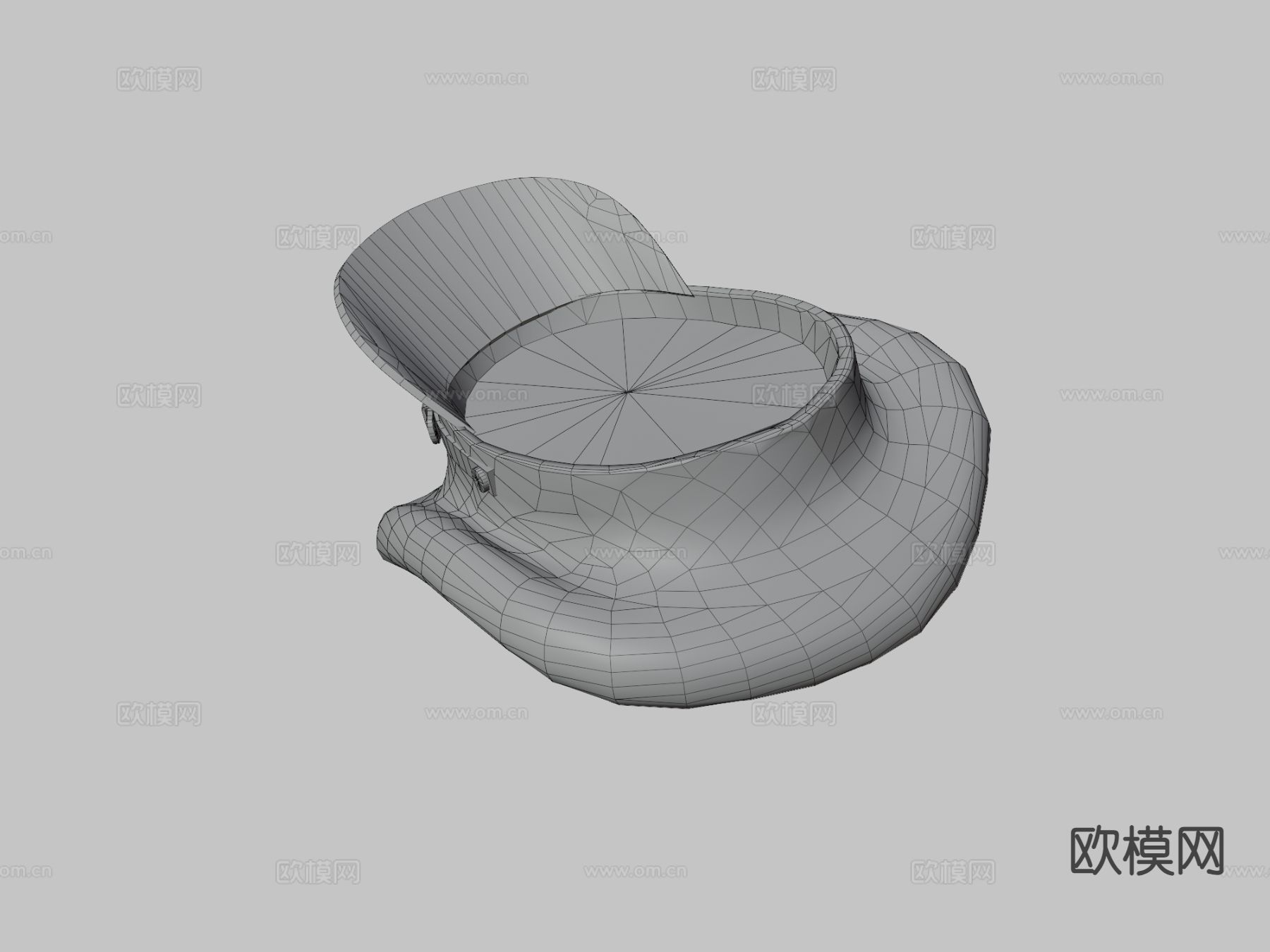 军用帽子 鸭舌帽3d模型