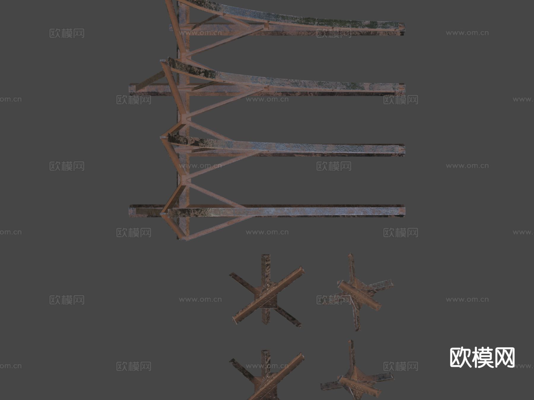 捷克刺猬反坦3d模型