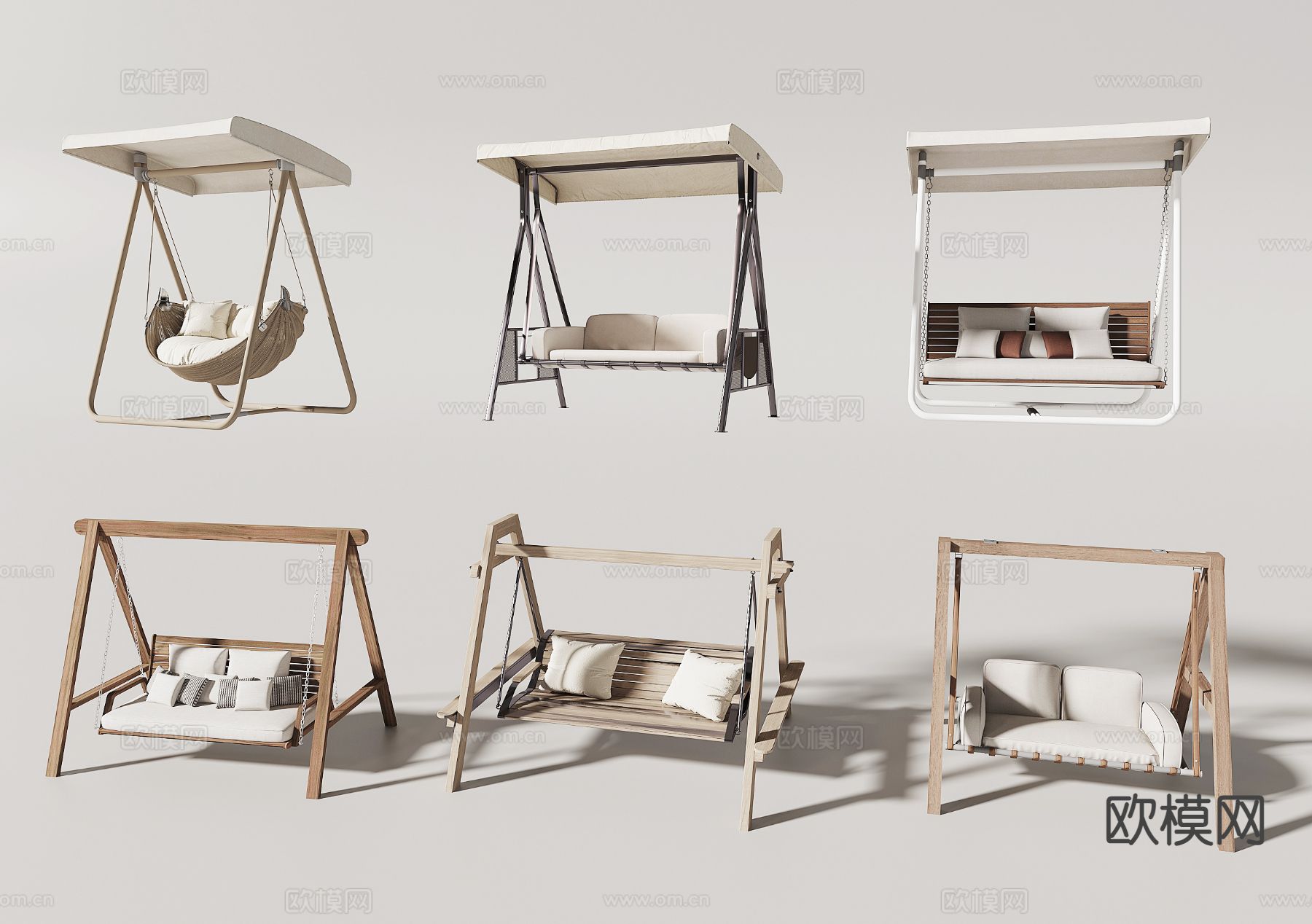 现代吊椅su模型下载（渲染图2）