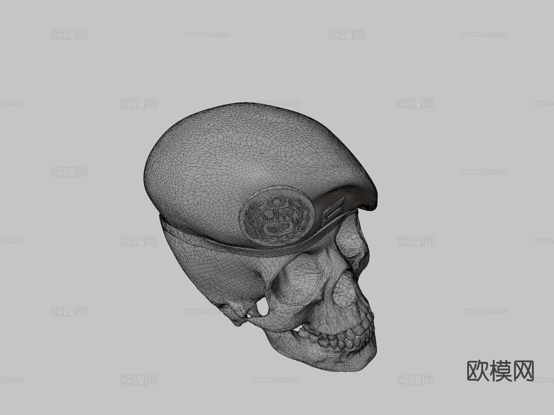 秘鲁贝雷帽头骨 雕塑摆件3d模型