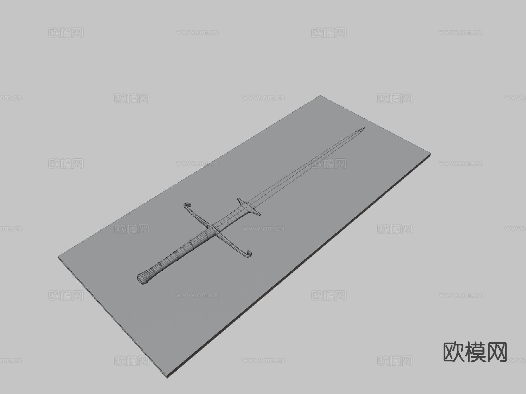 侠客剑 长剑 剑柄 游戏道具3d模型