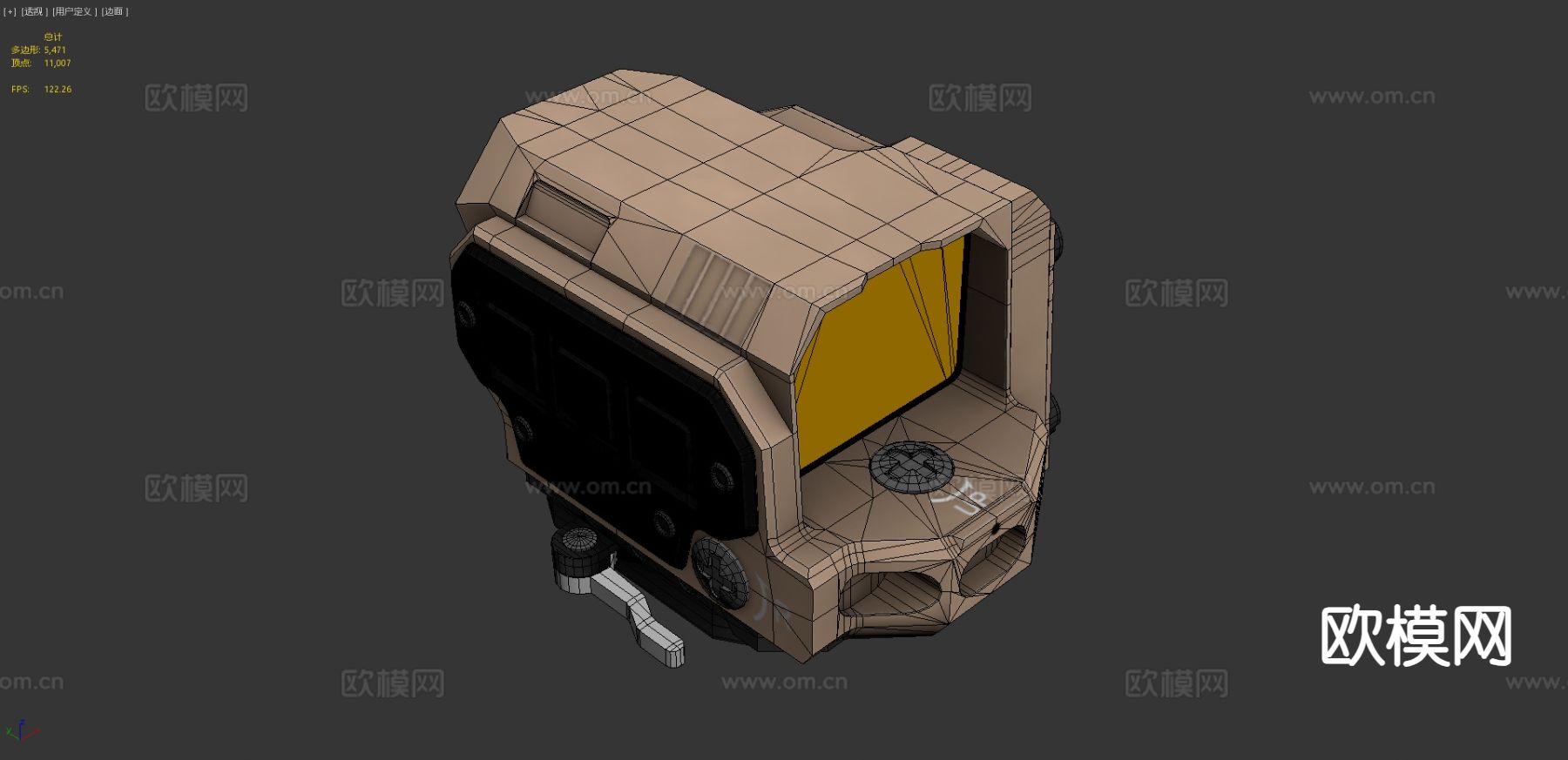 R1X红点瞄准镜3d模型