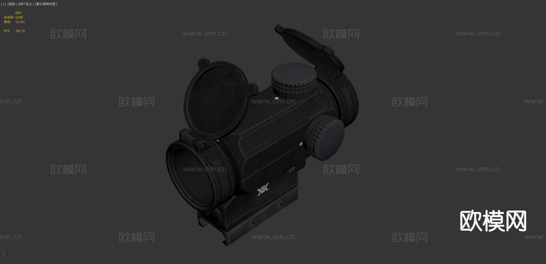 漩涡瞄准镜 AR棱镜 红点3d模型