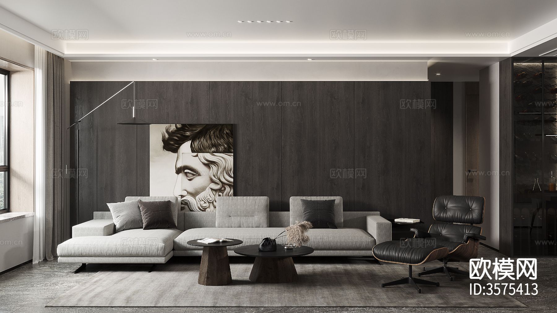 极简客餐厅装修效果图下载（渲染图1）