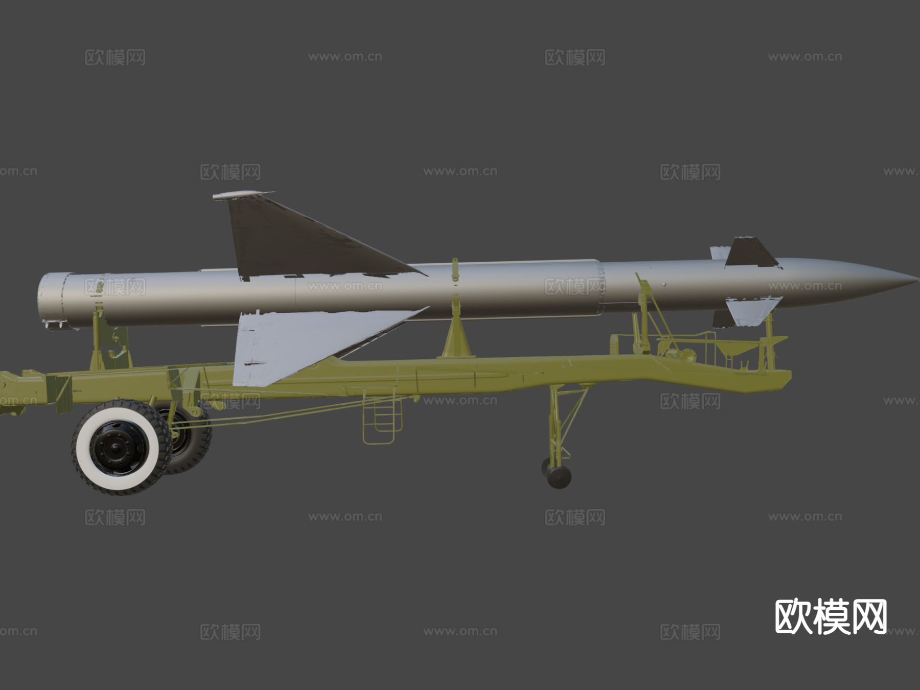 导弹发射器 炮弹 武器3d模型