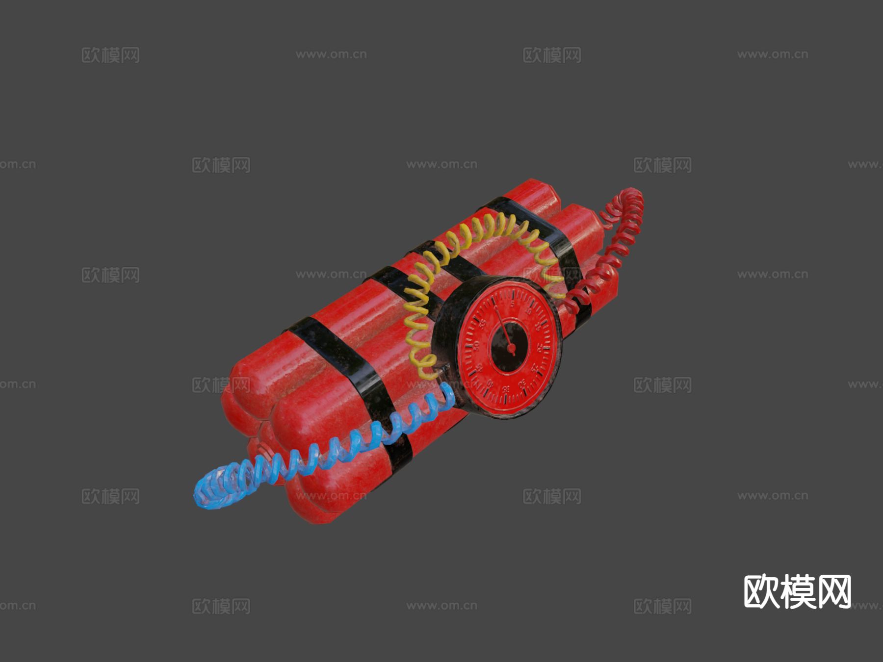 定时炸弹 武器3d模型