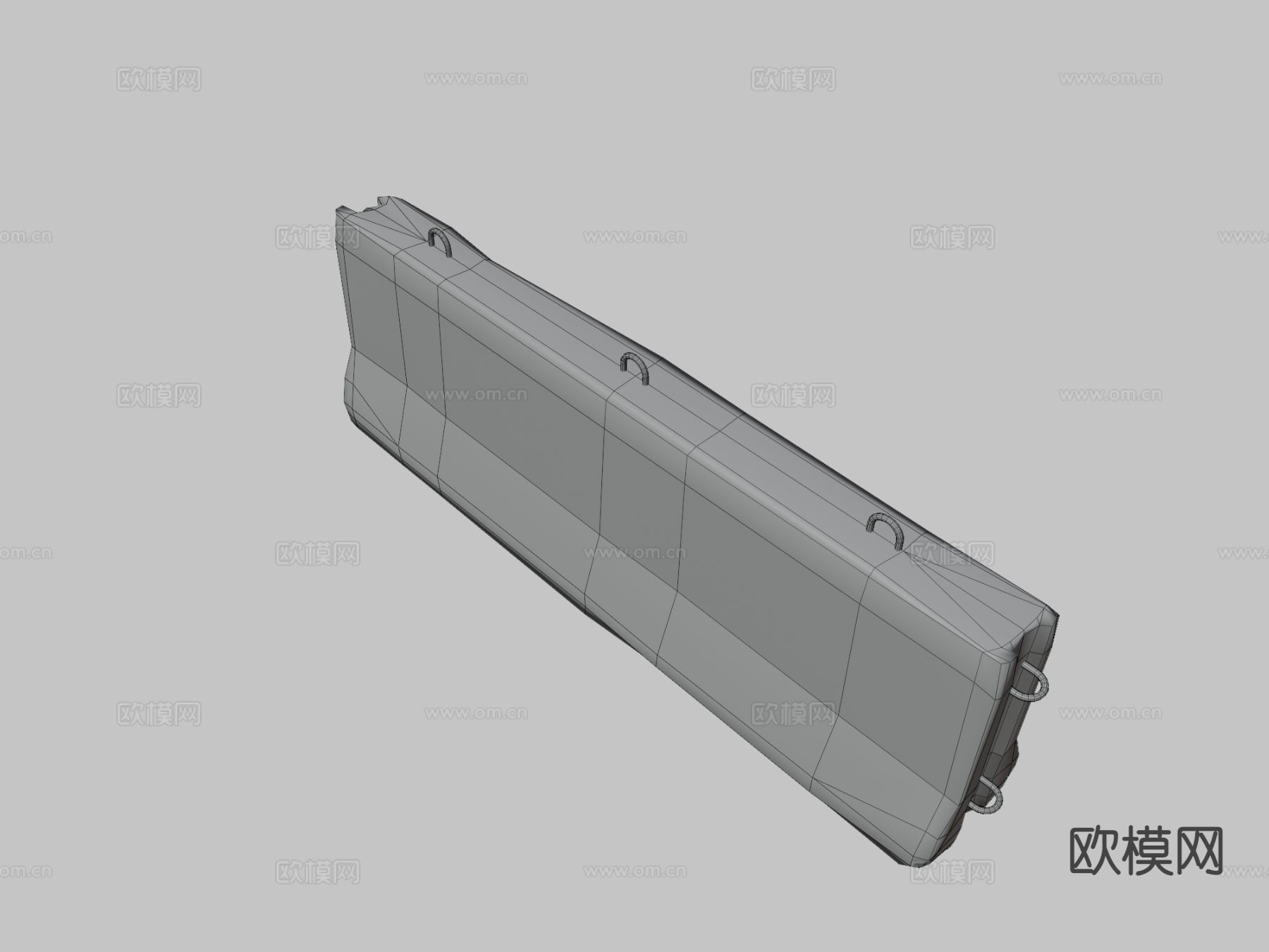 混凝土障碍围栏 围墙3d模型