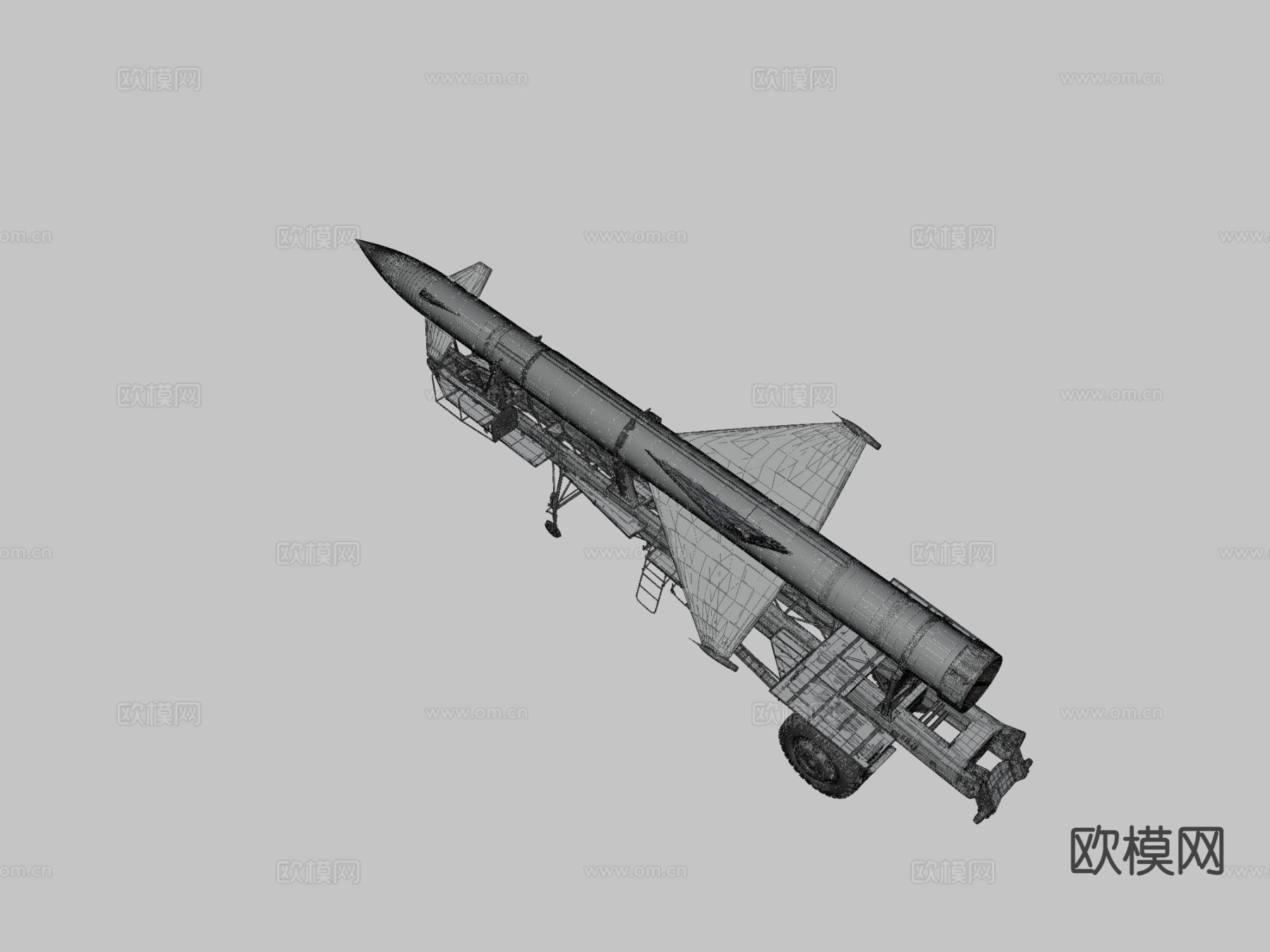 导弹发射器 炮弹 武器3d模型